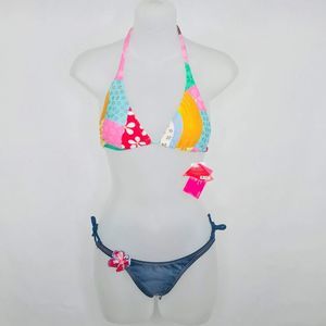 Cia Maritima Brazilian Bikini Jean Bottom Floral